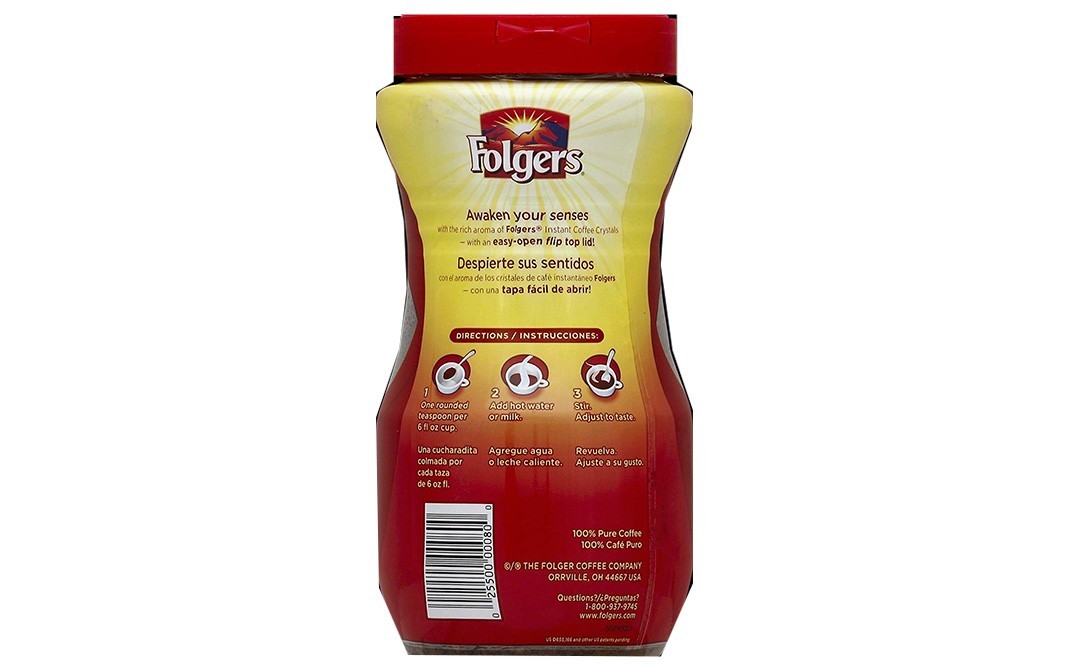 Folgers Classic Roast, Pure Coffee   Jar  340 grams